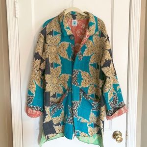 Karma Living kantha-stitched jacket